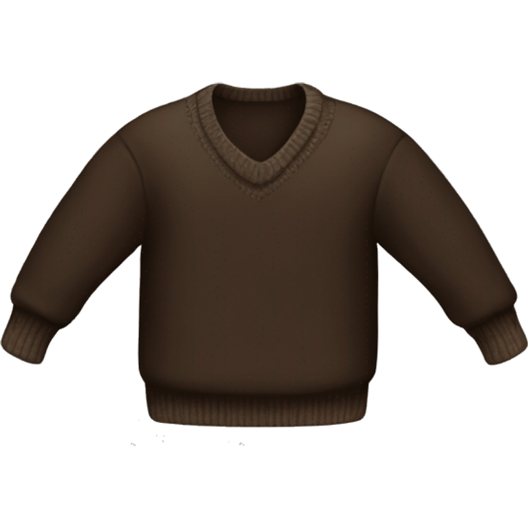 Dark brown sweater emoji