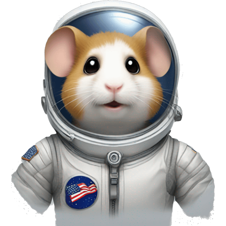 A hamster wearing a spacesuit emoji