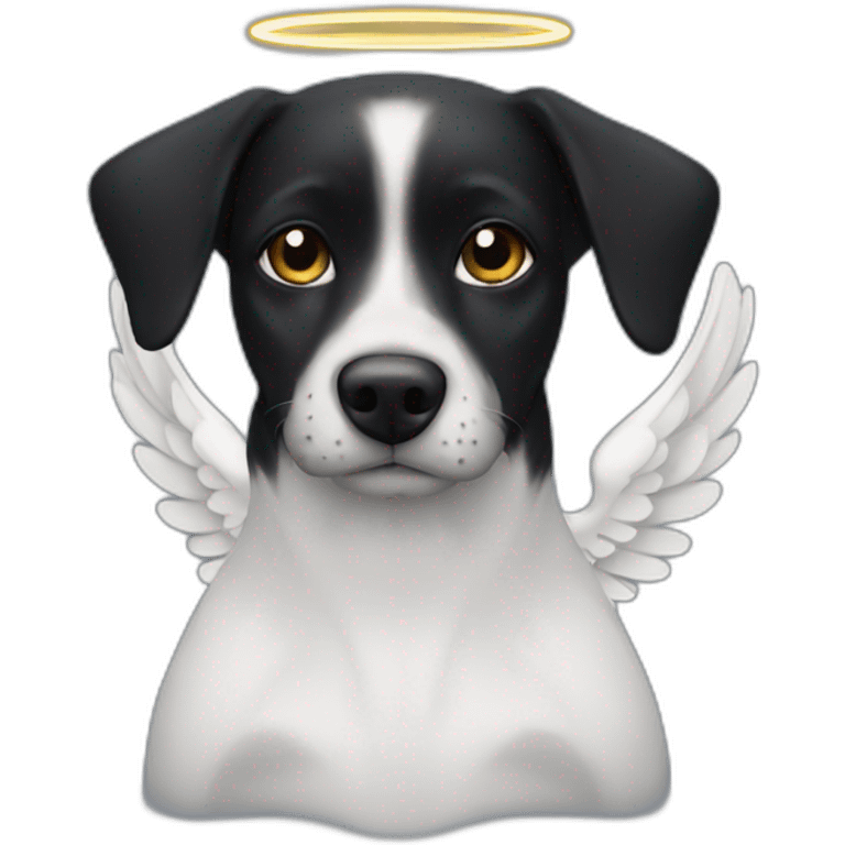 black-small-dog-angel-halo emoji