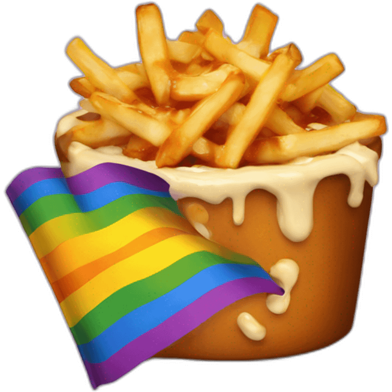 poutine+flag LGBT emoji