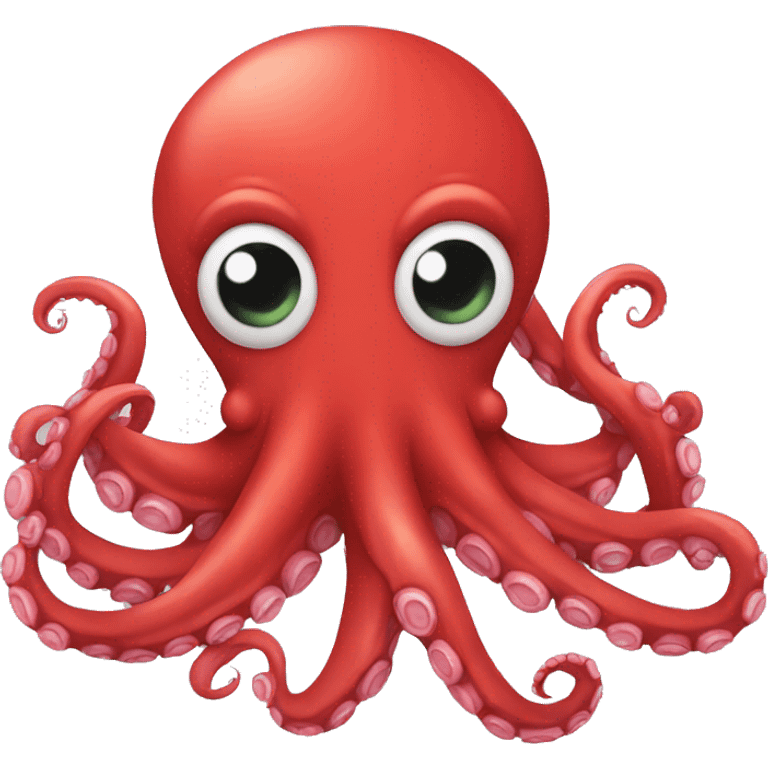 red cartoon octopus sad with mouth down emoji