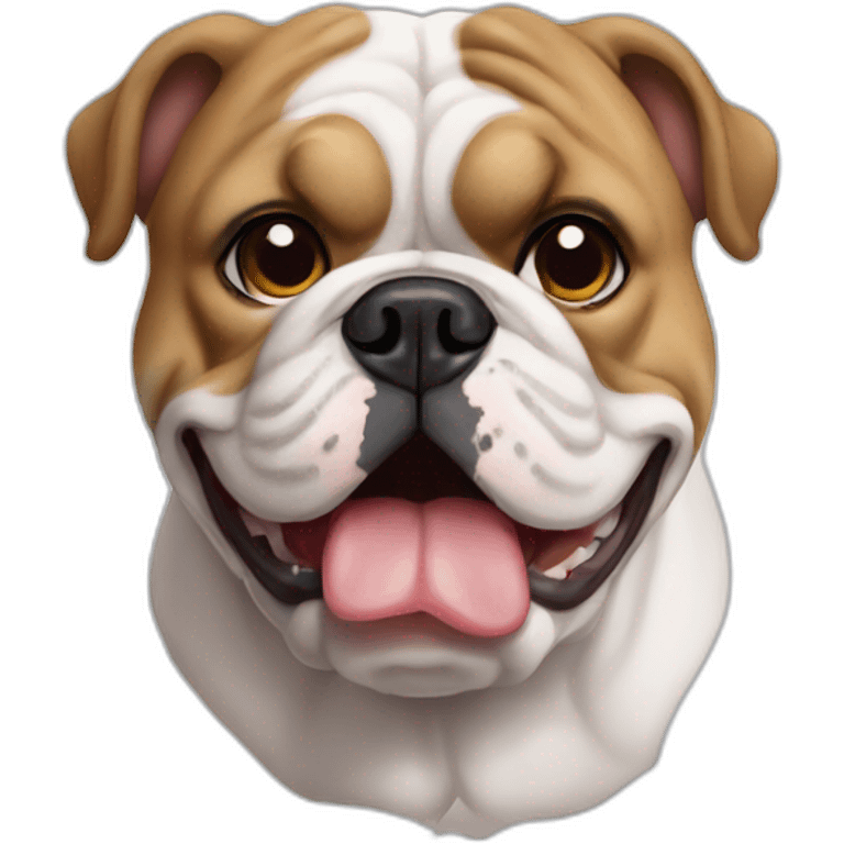 English bulldog with cleft lip emoji