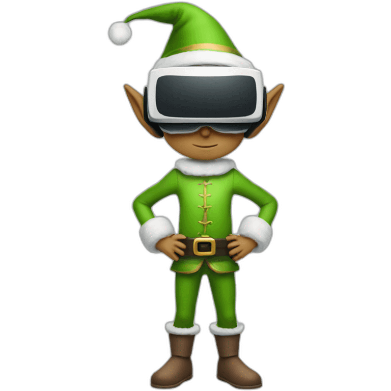 Elf playing in vr headset full body emoji