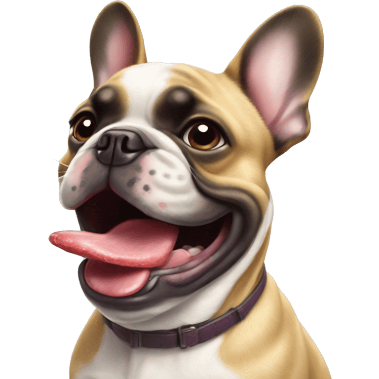 Greg French bulldog tongue out emoji