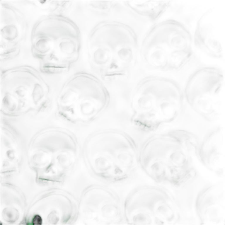 neon green and blue skull emoji