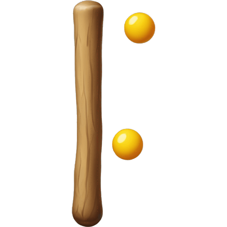 A thick stick with two balls below  emoji