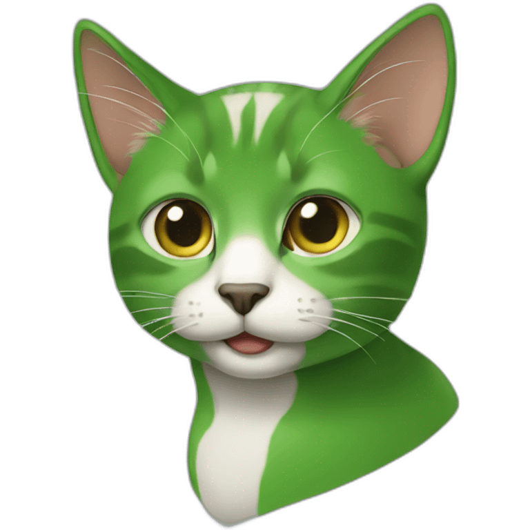 Gato verde emoji