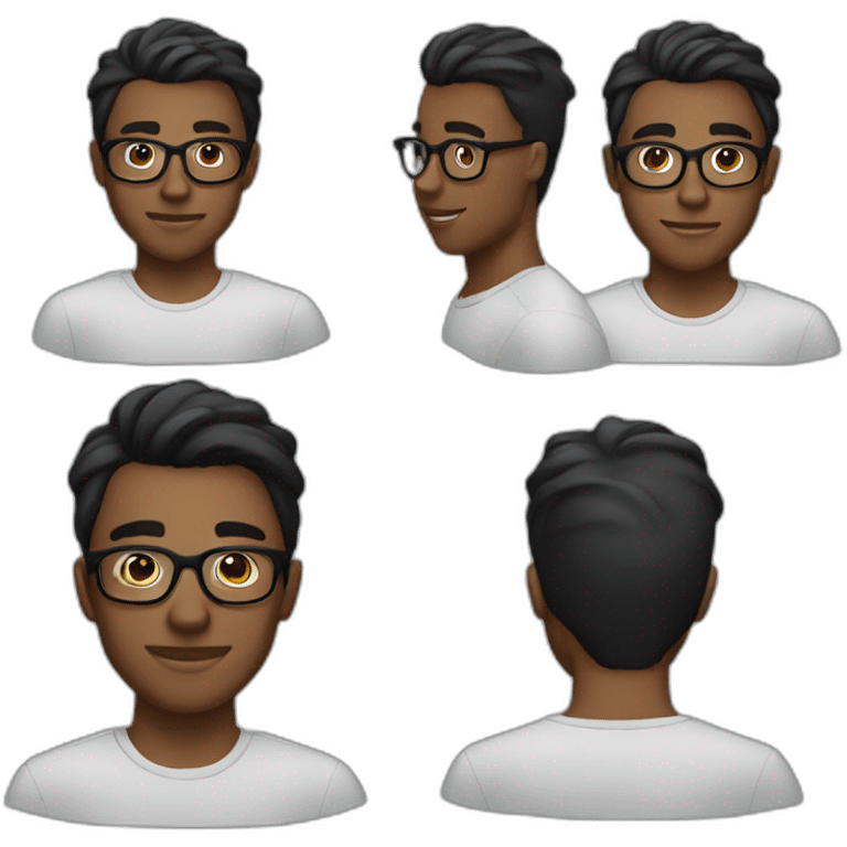 24 year old male with glasses and side part hair emoji