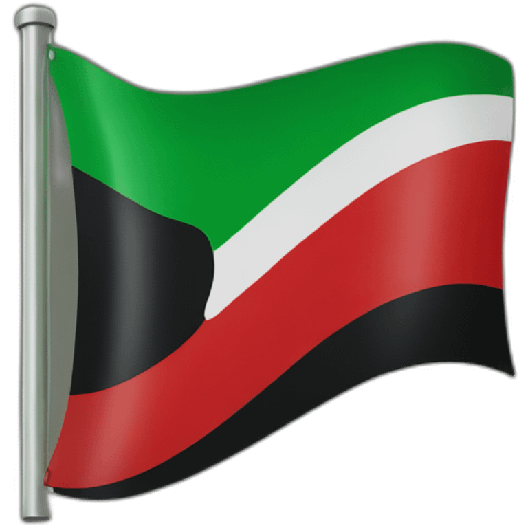 Martinique red green and black flag emoji