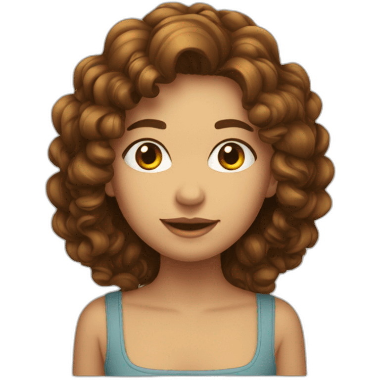 fille-avec-cheveux-brun-boucle emoji