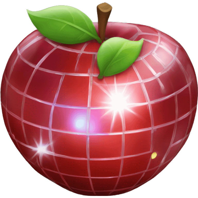 Disco ball red apple emoji