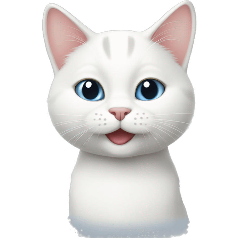 white cat thumbs up happy British short hair emoji