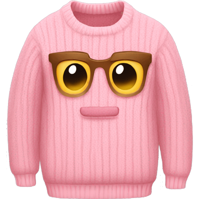 Cozy pink sweater emoji