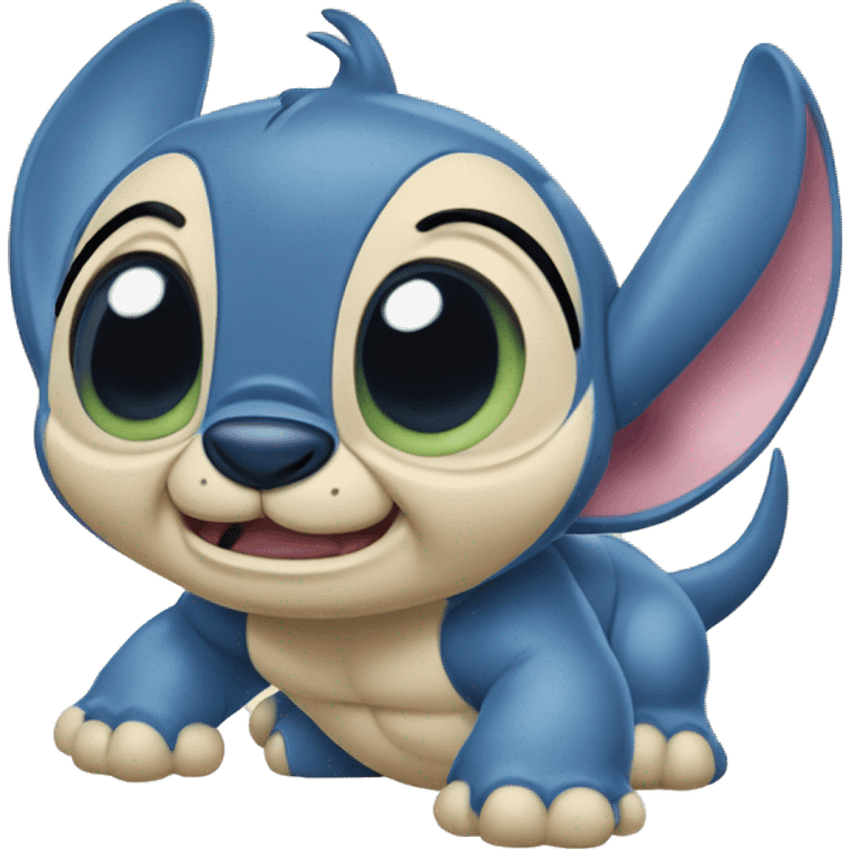 Lilo huds Stitch from cartoon Lilo & Stitch  emoji