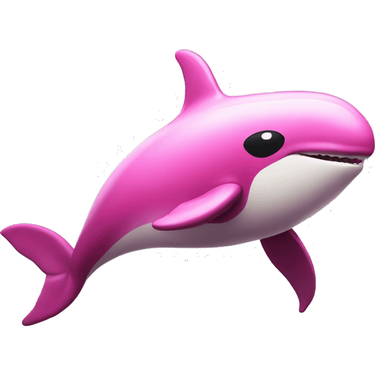 Pink orca whale emoji