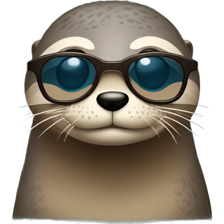 Loutre avec des lunettes  emoji