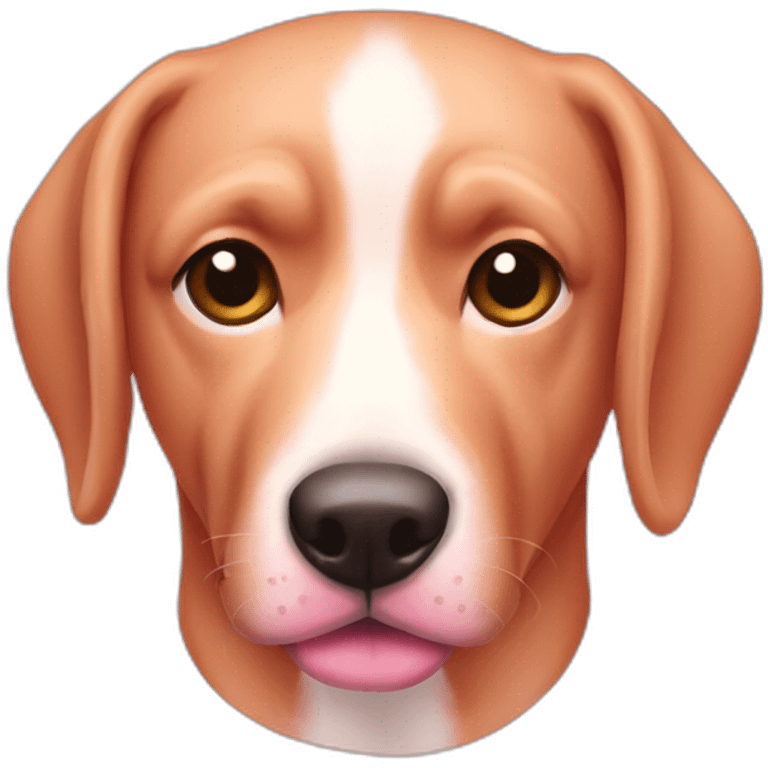 Pink dog handsome flamboyant emoji