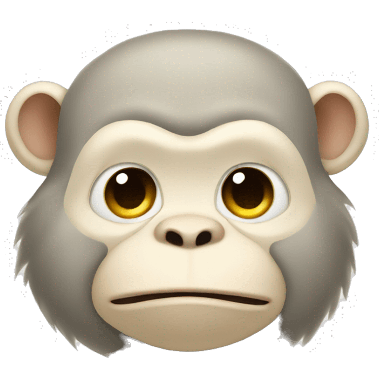 chubby white monkey with a belly emoji