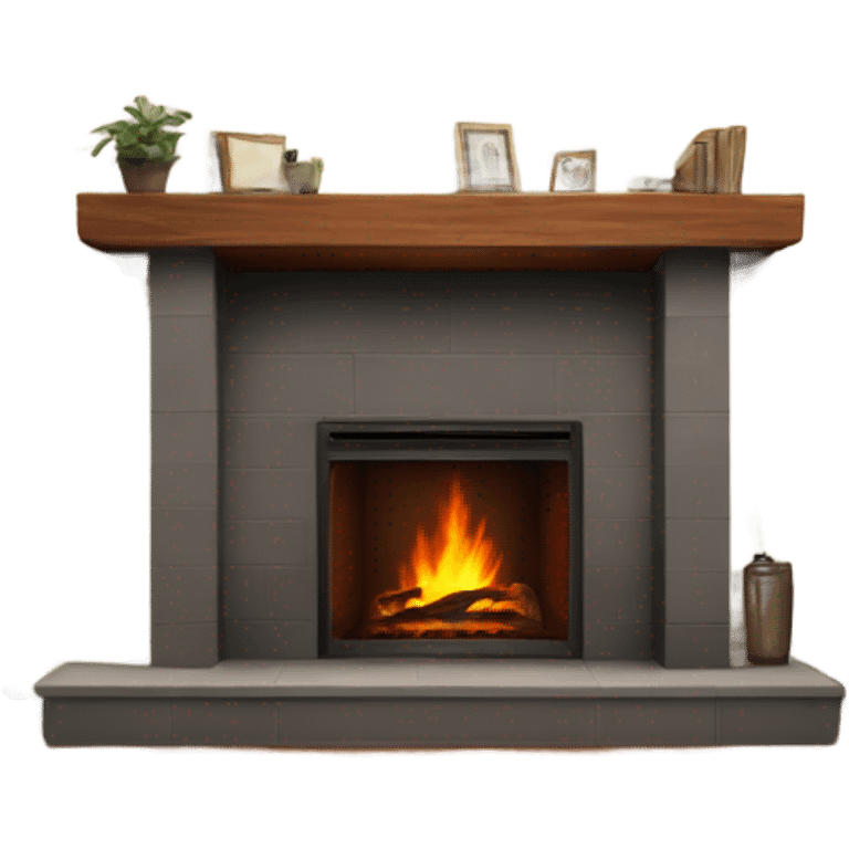 Realistic fireplace  emoji