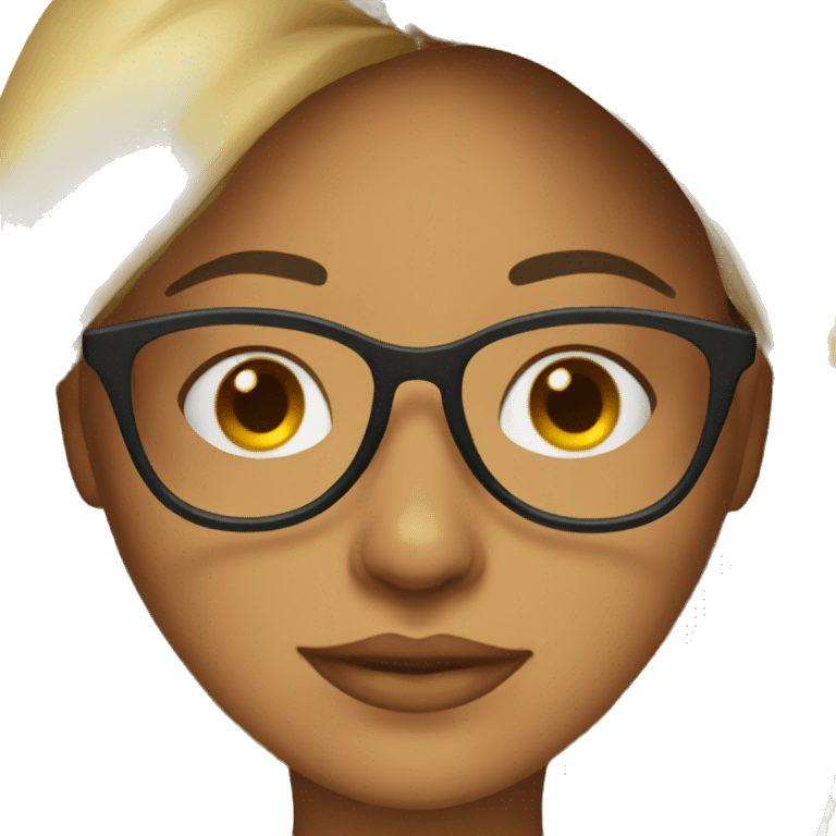 Latina wearing glasses  emoji