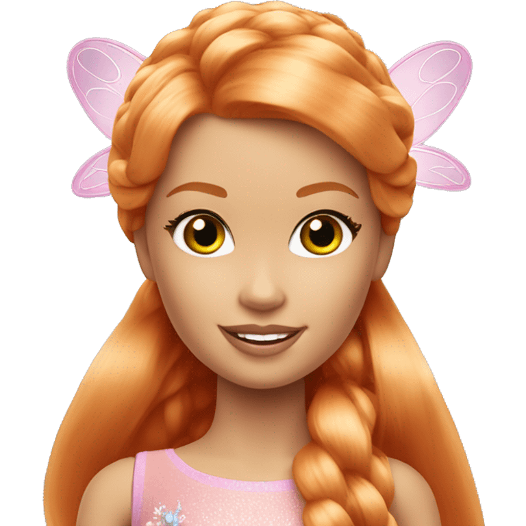 Attractive Barbie ginger fairy emoji