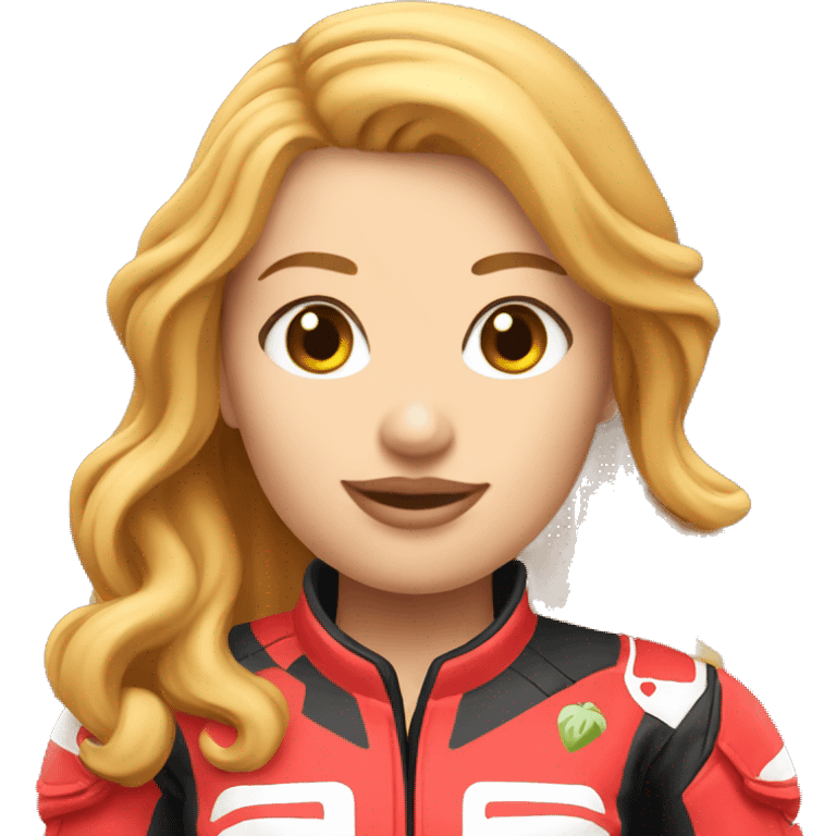 Strawberry blonde motocross women emoji