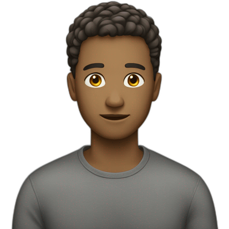 person with short hair and smart emoji