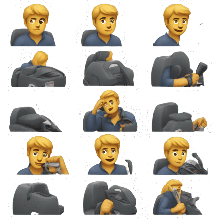 guy working on car emoji