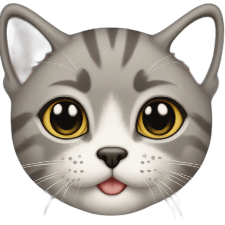 Gato em formarto de cachorro quente emoji