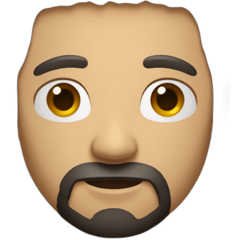  man with short dark hair and shadowed beard using a camera emoji