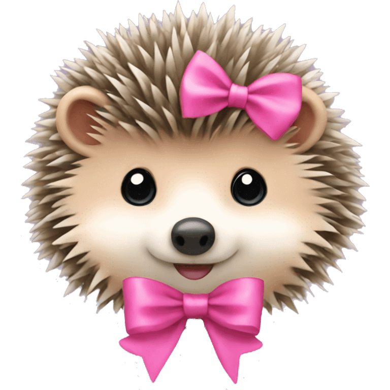 hedgehog with a pink bow emoji