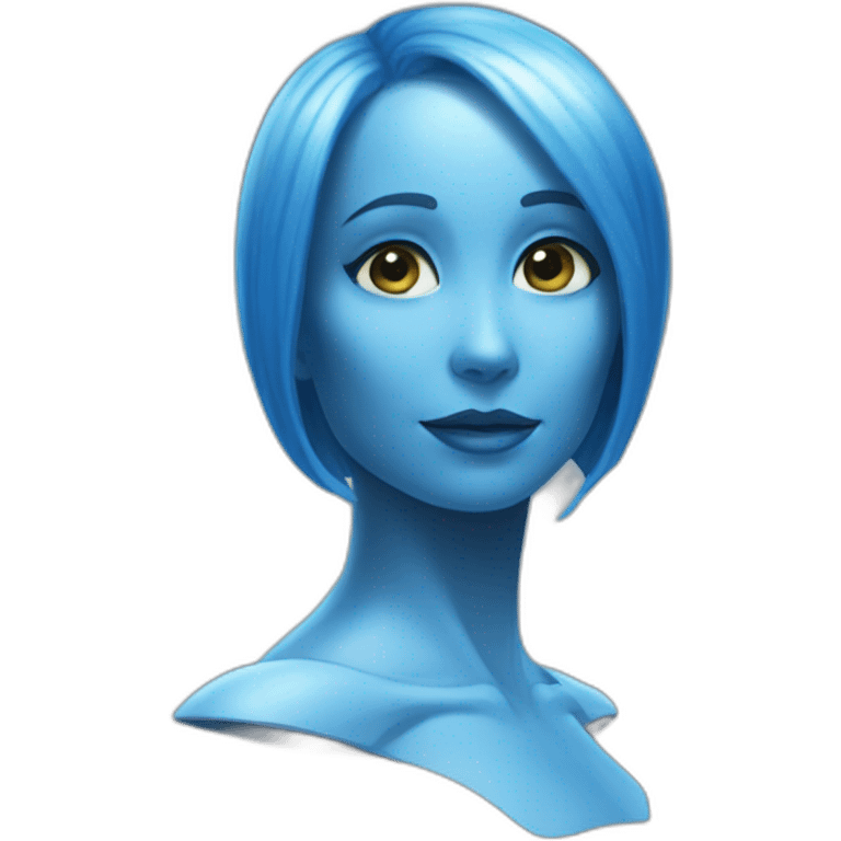 Blue cortana hologram emoji