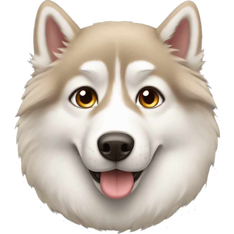 Light brown fluffy husky  emoji