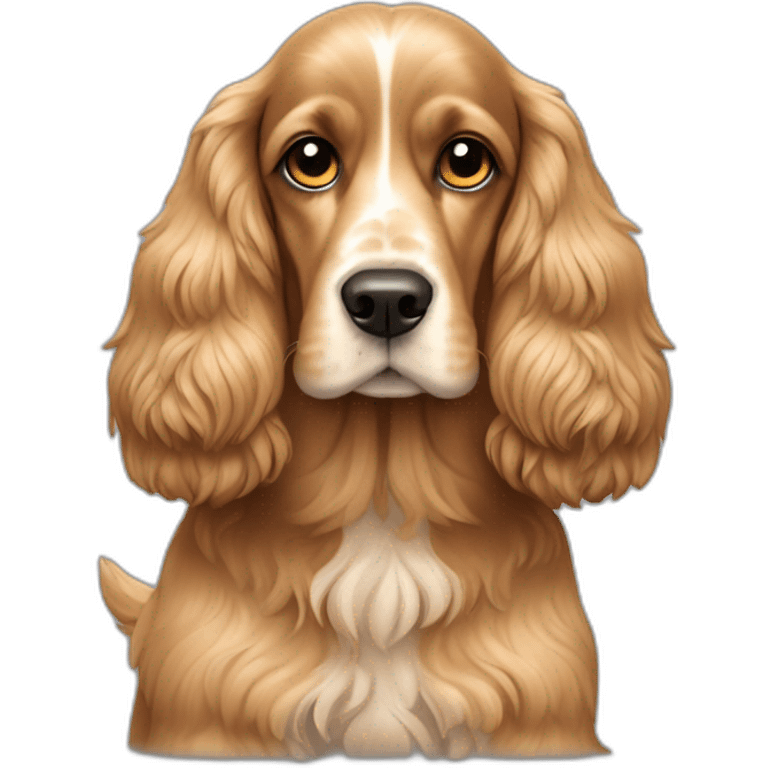 Dog-english-cocker-spaniel-full-body-golden emoji