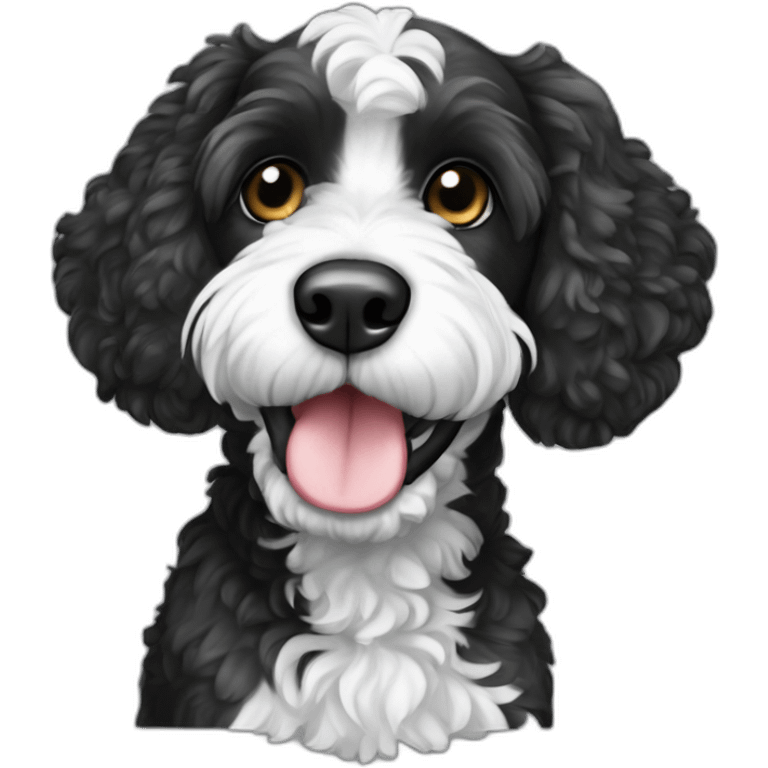 black-and-white-doodle-cockapoo emoji