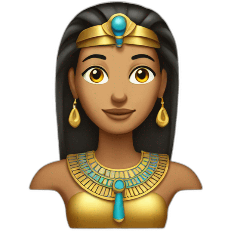 Egyptian female pharaon, tanned skim emoji