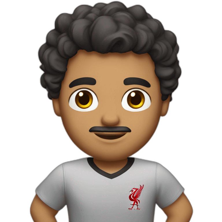 Luis Diaz with liverpool tshirt emoji