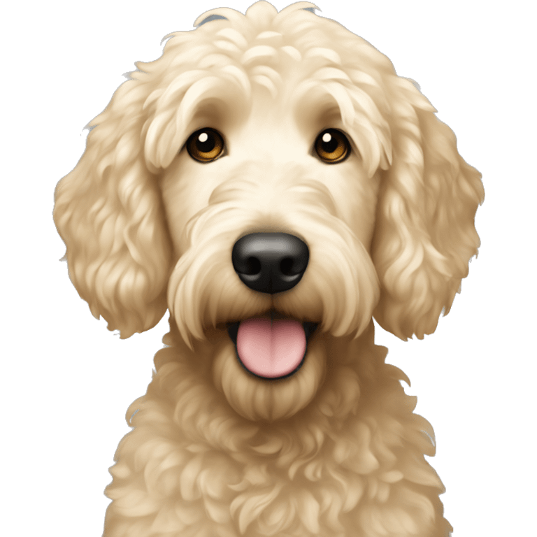 White blonde golden doodle emoji