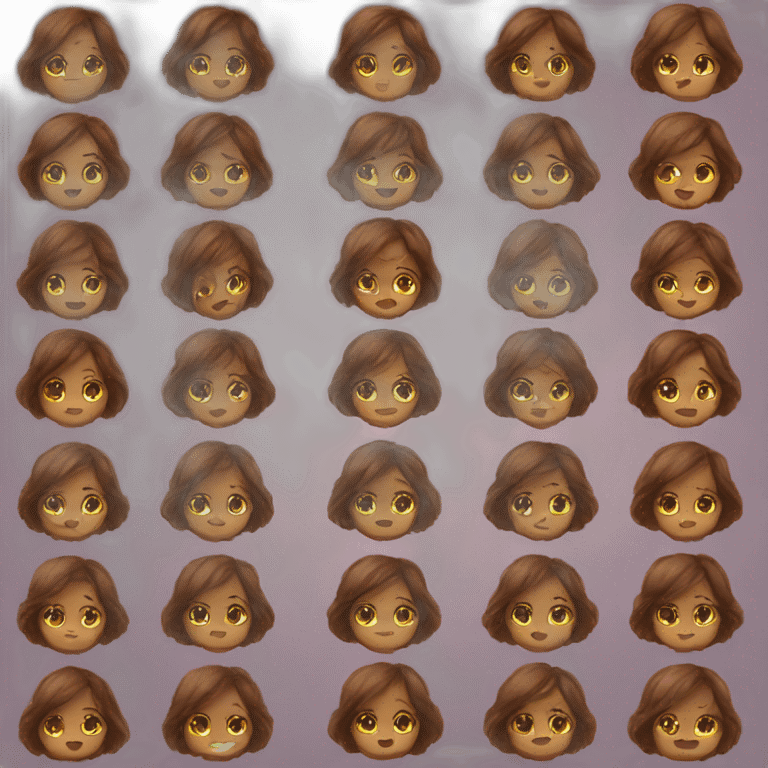 brown hair women in love emoji