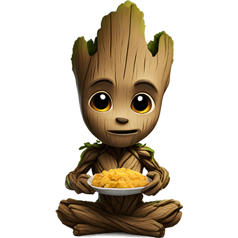 groot eating chicken  emoji