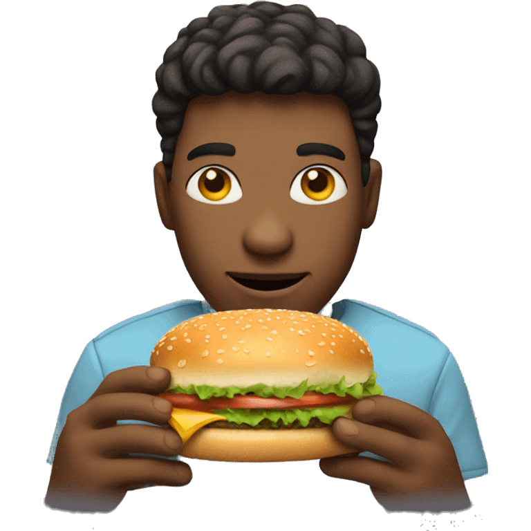 person holding burger and fountain drink emoji