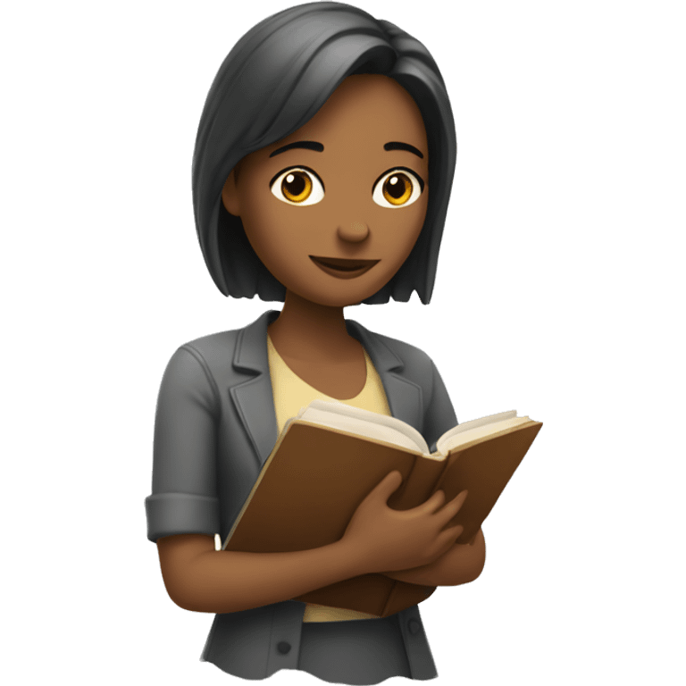 Woman with book emoji