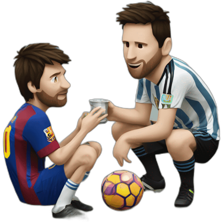 messi tomando mate emoji