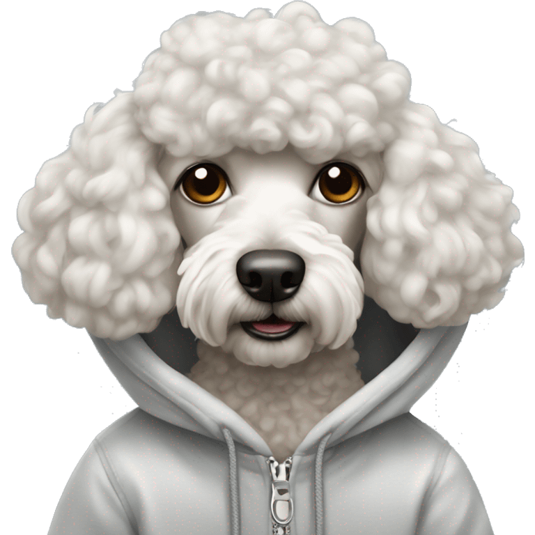 labour poodle wearing a hoodie emoji