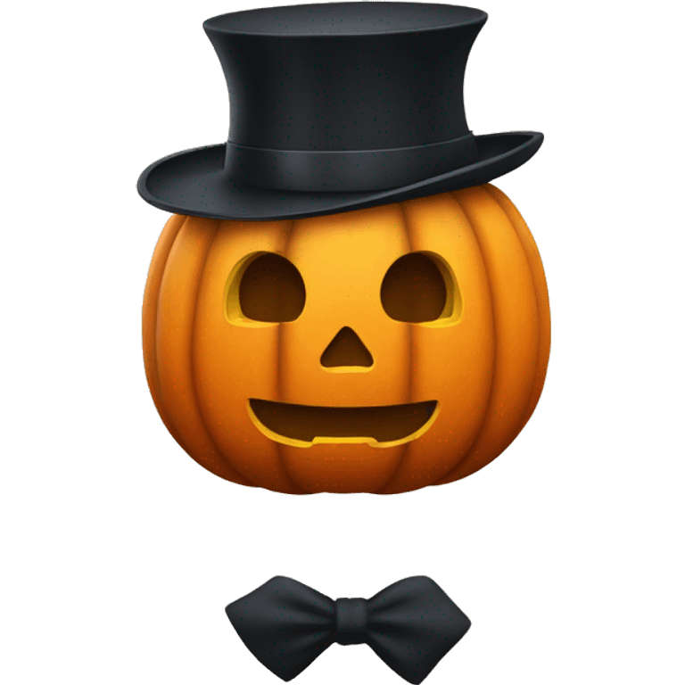 pumpkin with cylinder hat emoji