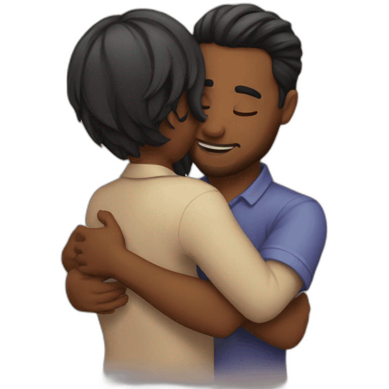 Romantic hug emoji