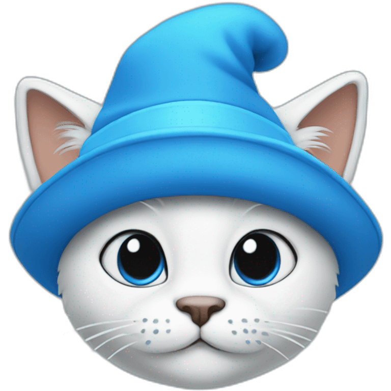 going blue smurf cat in hat emoji