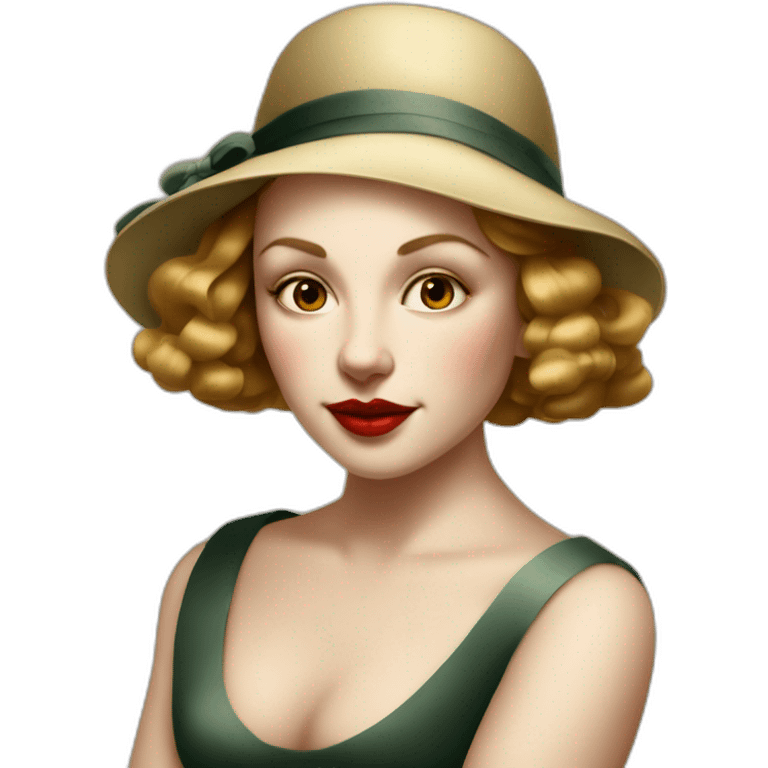 A girl in thé style of tamara de lempicka  emoji