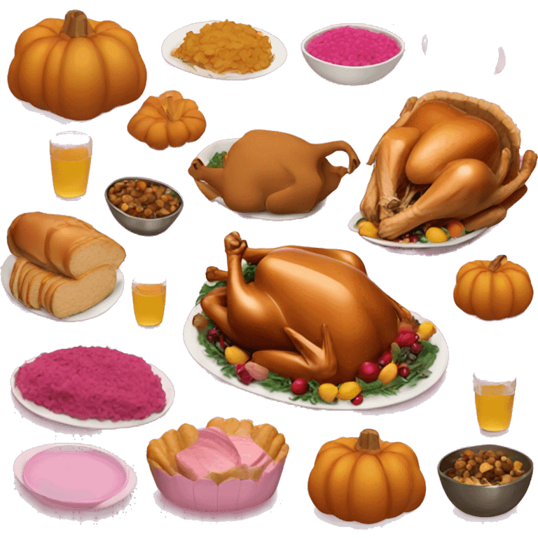 pink thanksgiving emoji