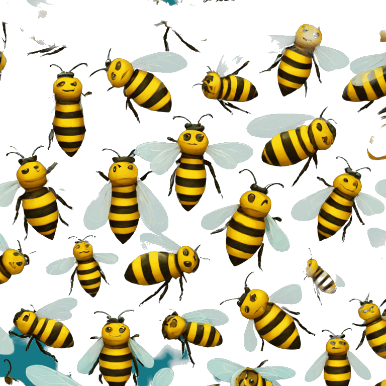 Bees emoji